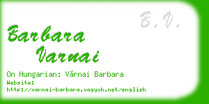 barbara varnai business card