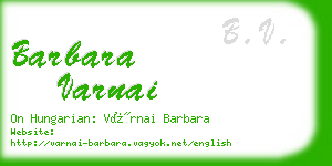 barbara varnai business card